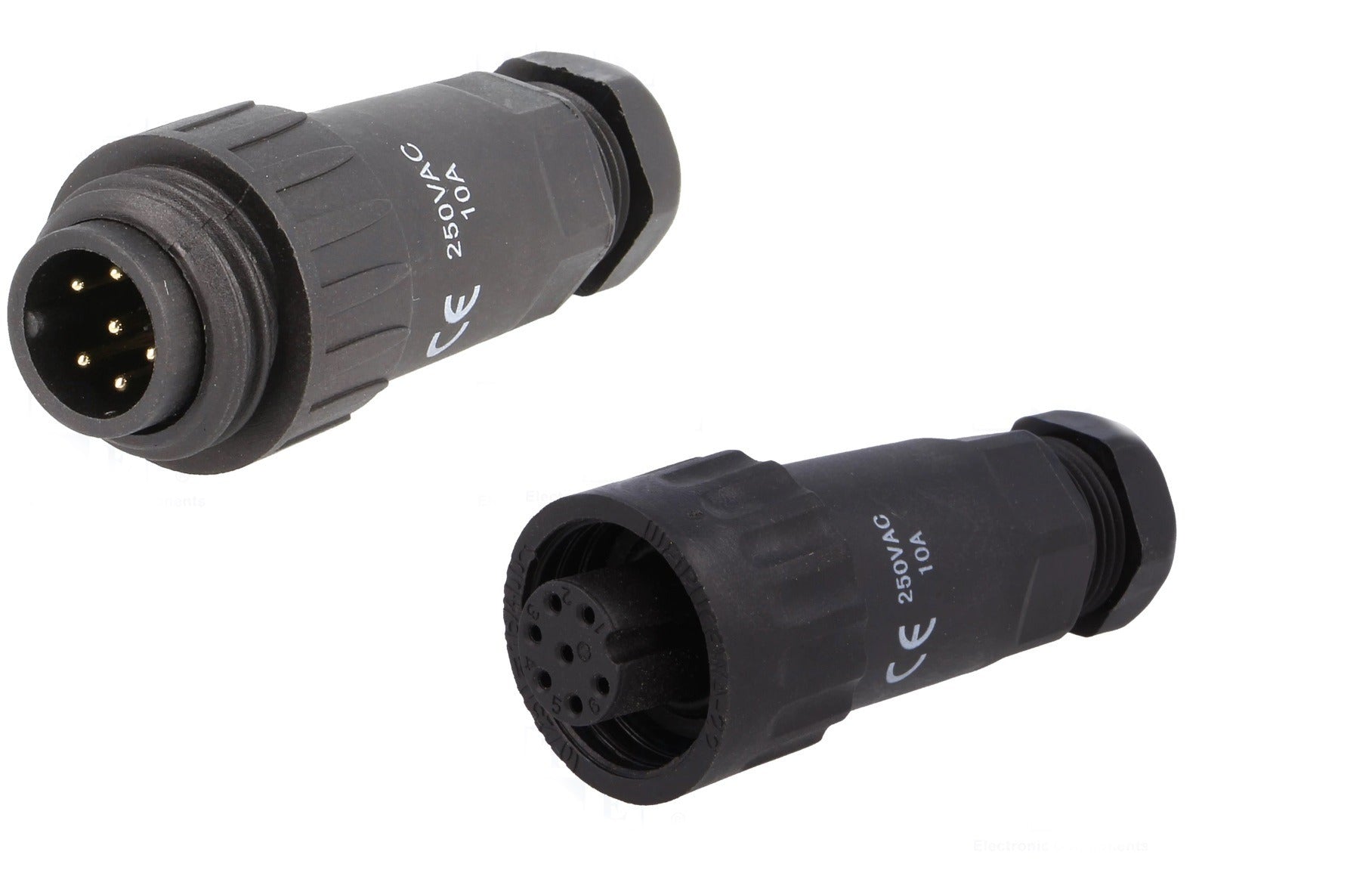 250V kabelverbinder - Male + Female - 7-aderig - IP67 250V kabelverbinder - Male + Female - 7-aderig - IP67